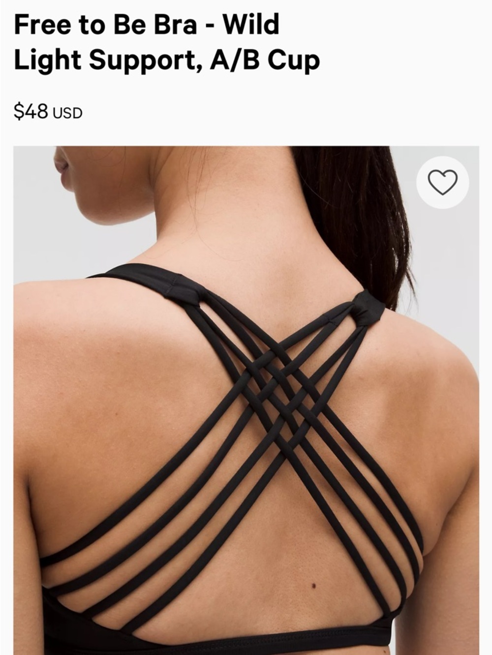 lululemon athletica Black Free to Be bra